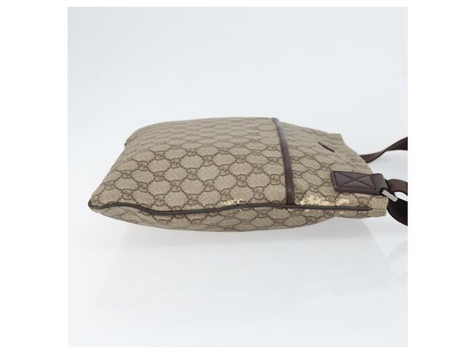 Gucci GG Supreme Schultertasche aus PVC-Leder Beige Silber 141198 Auth bs30937 - Ansicht 3