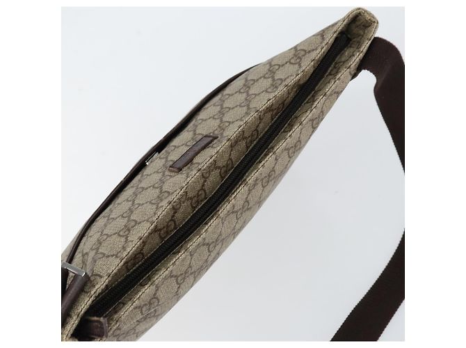 Gucci GG Supreme Schultertasche aus PVC-Leder Beige Silber 141198 Auth bs30937 - Ansicht 6