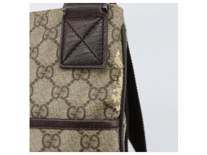Gucci GG Supreme Schultertasche aus PVC-Leder Beige Silber 141198 Auth bs30937 - Ansicht 9