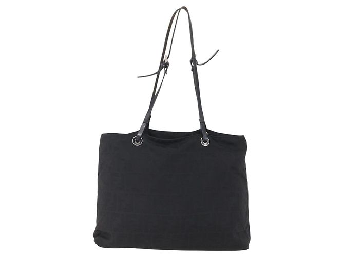 FENDI Zucca Canvas Tote Bag Schwarz Braun Auth bs31006 - Ansicht 13