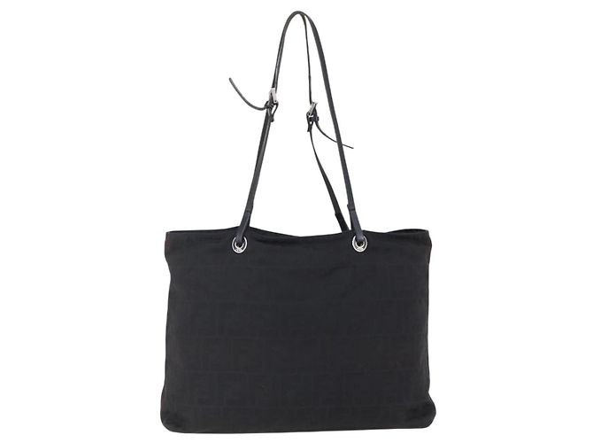 FENDI Zucca Canvas Tote Bag Schwarz Braun Auth bs31006 - Ansicht 2
