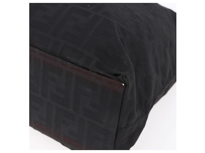 FENDI Zucca Canvas Tote Bag Schwarz Braun Auth bs31006 - Ansicht 8