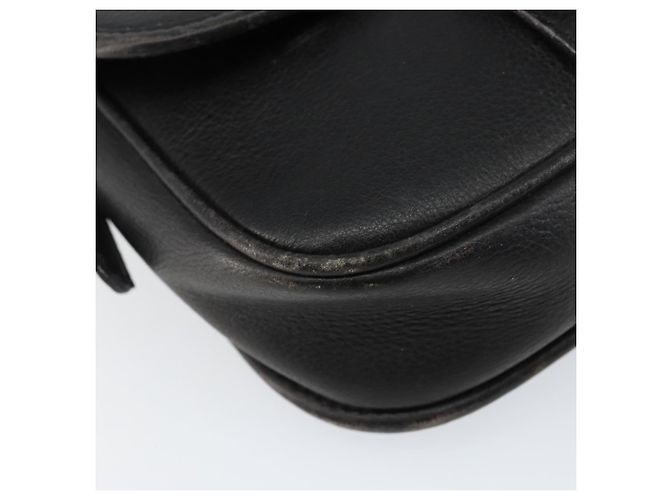 Céline Borsa a Spalla in Pelle Nera e Oro Auth BA8003 Nero D'oro - vista 14