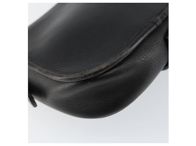 Céline Borsa a Spalla in Pelle Nera e Oro Auth BA8003 Nero D'oro - vista 16