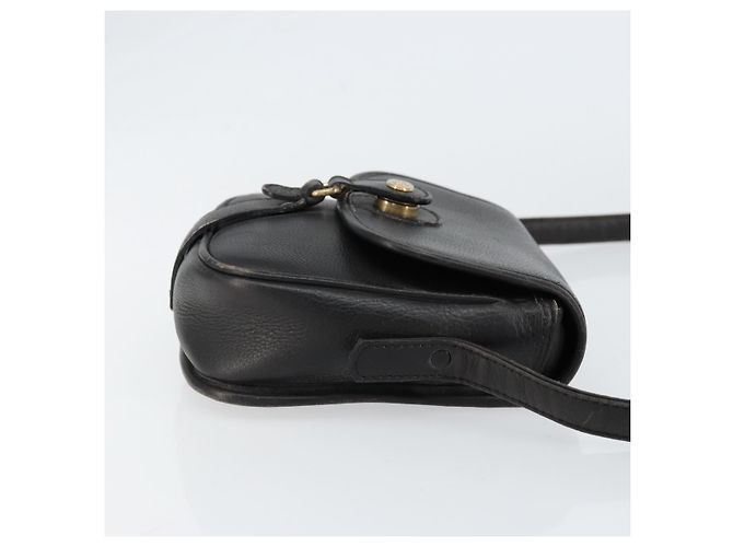Céline Borsa a Spalla in Pelle Nera e Oro Auth BA8003 Nero D'oro - vista 3