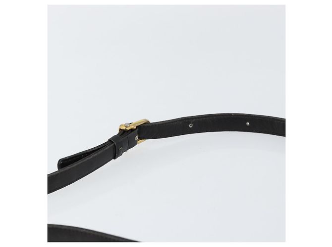 Céline Borsa a Spalla in Pelle Nera e Oro Auth BA8003 Nero D'oro - vista 8