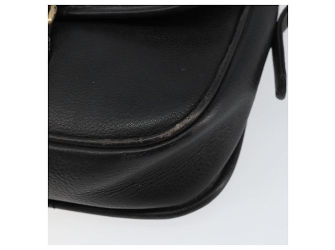 Céline Borsa a Spalla in Pelle Nera e Oro Auth BA8003 Nero D'oro - vista 9