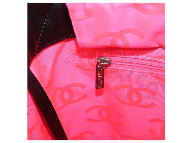 CHANEL Borsa Tote Matelassé Linea Cambon Pelle Nera Argento CC Auth 148463SAV Nero - vista 21