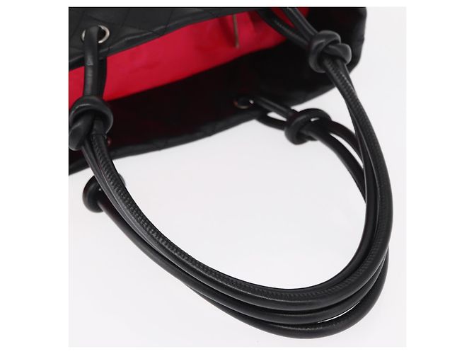 CHANEL Borsa Tote Matelassé Linea Cambon Pelle Nera Argento CC Auth 148463SAV Nero - vista 7