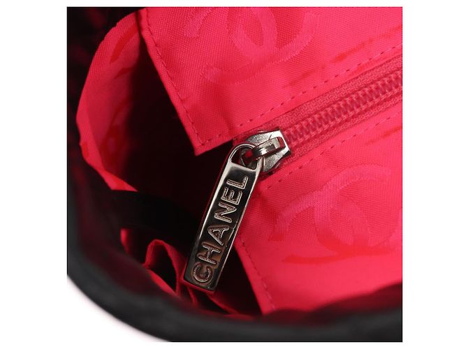 CHANEL Borsa Tote Matelassé Linea Cambon Pelle Nera Argento CC Auth 148463SAV Nero - vista 9