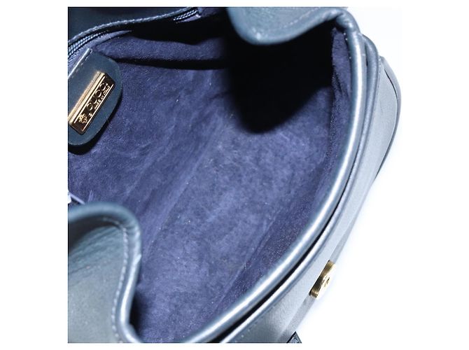 Borsa a Spalla in Pelle GUCCI Blu Navy Oro 007 261 0107 Auth ep11947 D'oro - vista 11