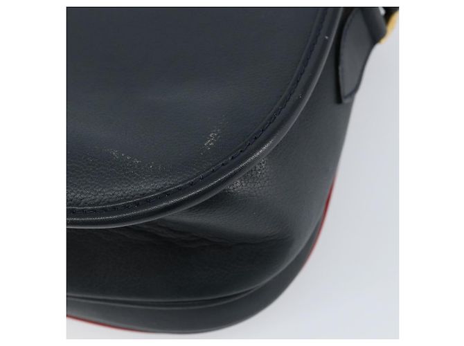 Borsa a Spalla in Pelle GUCCI Blu Navy Oro 007 261 0107 Auth ep11947 D'oro - vista 16