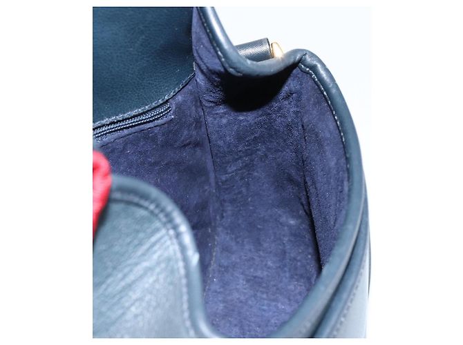 Borsa a Spalla in Pelle GUCCI Blu Navy Oro 007 261 0107 Auth ep11947 D'oro - vista 20