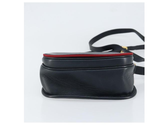 Borsa a Spalla in Pelle GUCCI Blu Navy Oro 007 261 0107 Auth ep11947 D'oro - vista 5