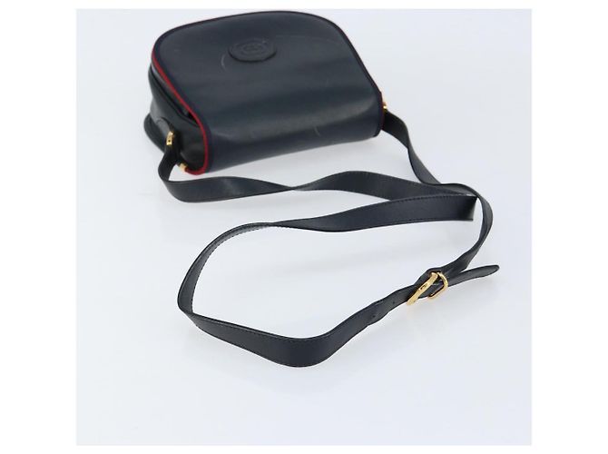 Borsa a Spalla in Pelle GUCCI Blu Navy Oro 007 261 0107 Auth ep11947 D'oro - vista 7