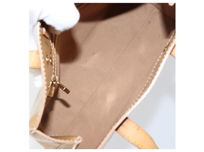LOUIS VUITTON Borsa a Mano Monogram Vernis Reade PM Noisette M91334 LV Auth BA7642 Nocciola - vista 11