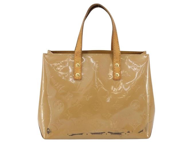 LOUIS VUITTON Borsa a Mano Monogram Vernis Reade PM Noisette M91334 LV Auth BA7642 Nocciola - vista 13