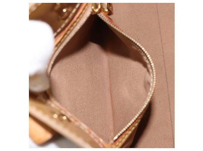 LOUIS VUITTON Borsa a Mano Monogram Vernis Reade PM Noisette M91334 LV Auth BA7642 Nocciola - vista 23