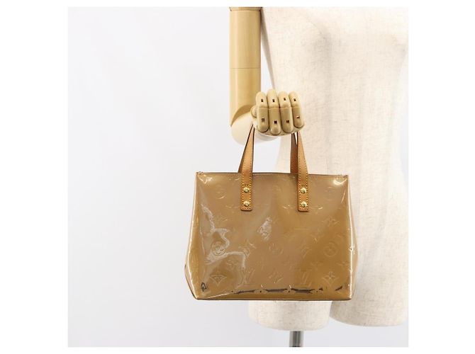 LOUIS VUITTON Borsa a Mano Monogram Vernis Reade PM Noisette M91334 LV Auth BA7642 Nocciola - vista 24