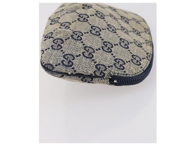 GUCCI GG Supreme Clutch Bag PVC 2 pezzi Beige Blu Navy Auth 151916 - vista 12