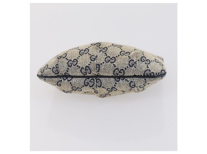 GUCCI GG Supreme Clutch Bag PVC 2 pezzi Beige Blu Navy Auth 151916 - vista 14