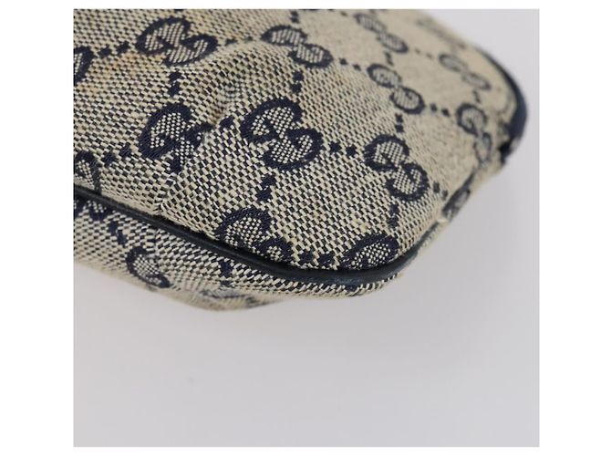 GUCCI GG Supreme Clutch Bag PVC 2 pezzi Beige Blu Navy Auth 151916 - vista 15