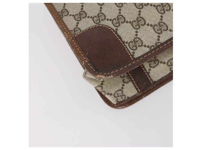 GUCCI GG Supreme Clutch Bag PVC 2 pezzi Beige Blu Navy Auth 151916 - vista 7