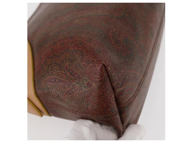 ETRO Paisley Schultertasche aus Canvas Braun Auth am9604 - Ansicht 15