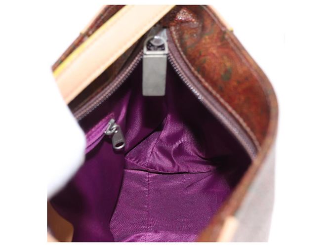 ETRO Paisley Schultertasche aus Canvas Braun Auth am9604 - Ansicht 17