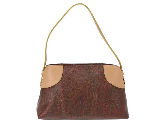 ETRO Paisley Schultertasche aus Canvas Braun Auth am9604 - Ansicht 2