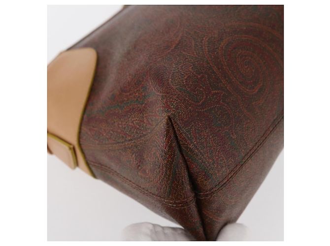 ETRO Paisley Schultertasche aus Canvas Braun Auth am9604 - Ansicht 9