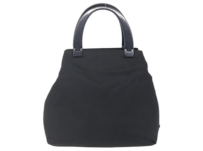 PRADA Borsa a mano in nylon nero Auth bs31162 - vista 2