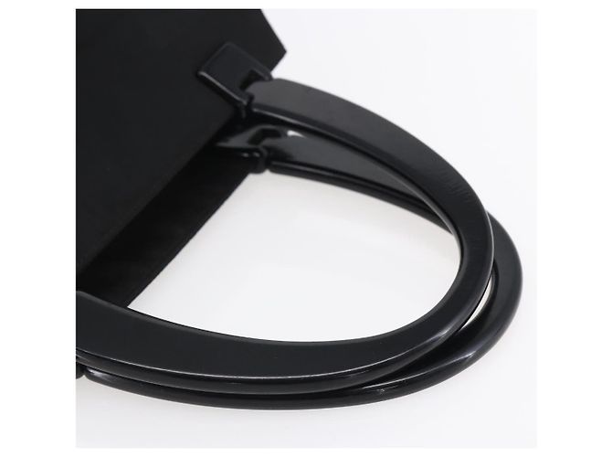 PRADA Borsa a mano in nylon nero Auth bs31162 - vista 7