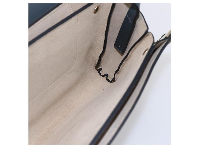 Chloé Borsa a Spalla Chloe Fay in Pelle Scamosciata Blu Oro Auth BA8055 D'oro - vista 17