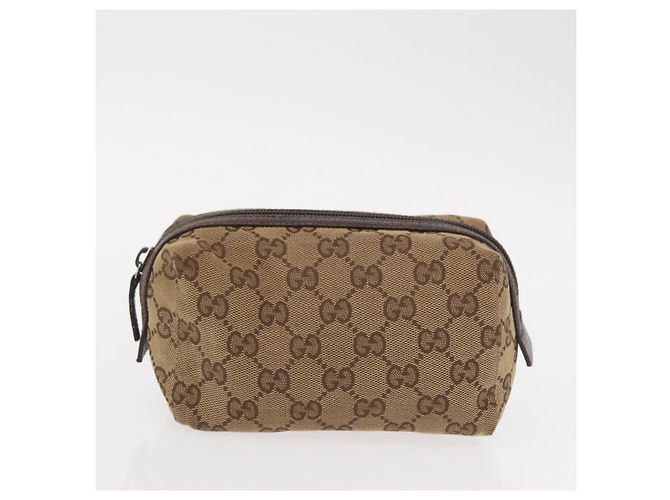 Pochette GG Canvas Gucci 3 pezzi Rosa Oro beige Auth bs30858 D'oro - vista 16