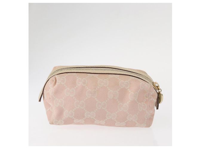 Pochette GG Canvas Gucci 3 pezzi Rosa Oro beige Auth bs30858 D'oro - vista 3