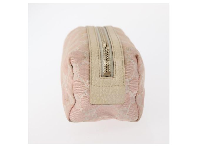 Pochette GG Canvas Gucci 3 pezzi Rosa Oro beige Auth bs30858 D'oro - vista 4