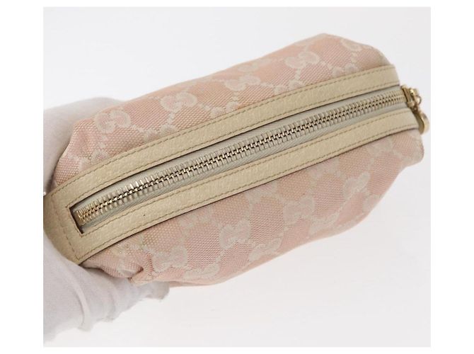 Pochette GG Canvas Gucci 3 pezzi Rosa Oro beige Auth bs30858 D'oro - vista 5