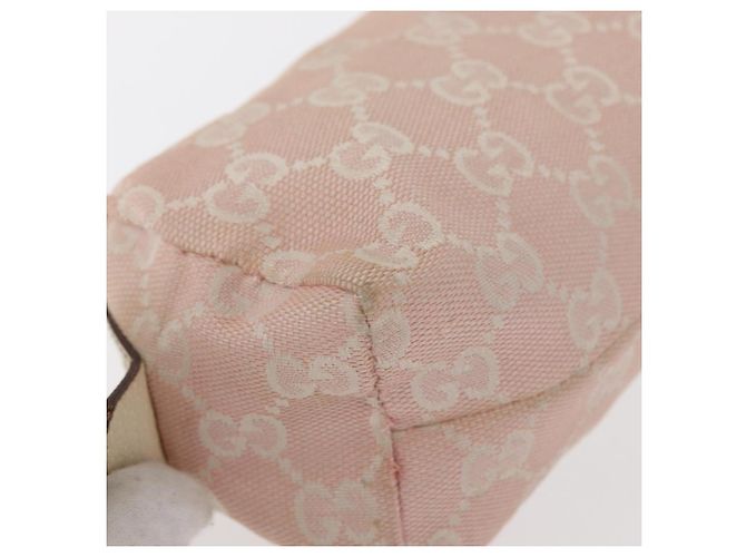 Pochette GG Canvas Gucci 3 pezzi Rosa Oro beige Auth bs30858 D'oro - vista 7