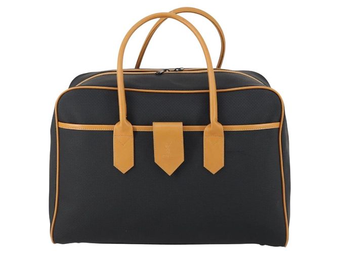 Saint Laurent Borsa Boston Cassandra in PVC nero marrone oro Auth ep11750 D'oro - vista 13