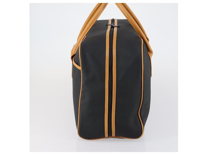 Saint Laurent Borsa Boston Cassandra in PVC nero marrone oro Auth ep11750 D'oro - vista 3