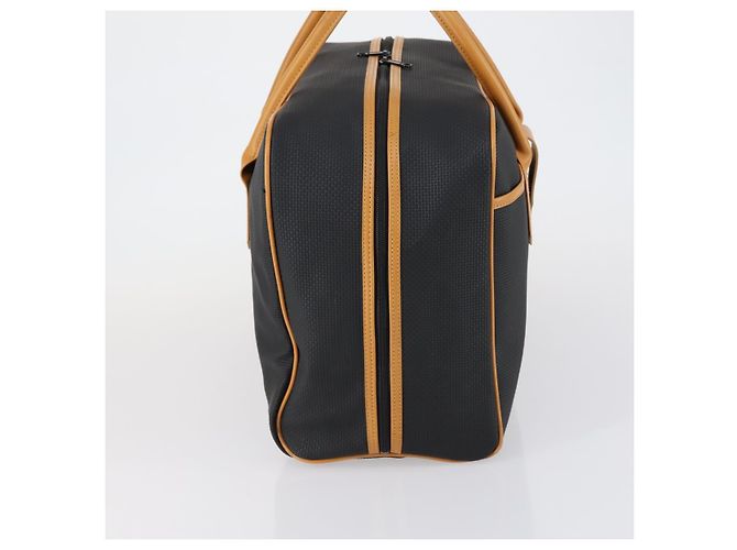 Saint Laurent Borsa Boston Cassandra in PVC nero marrone oro Auth ep11750 D'oro - vista 4