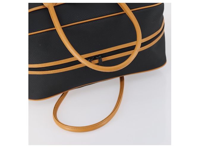 Saint Laurent Borsa Boston Cassandra in PVC nero marrone oro Auth ep11750 D'oro - vista 7