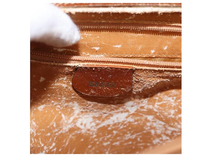 Borsa a mano in pelle GUCCI Bamboo 2 in 1 Marrone Oro 002 2855 03222 0 Auth 150280 - vista 19