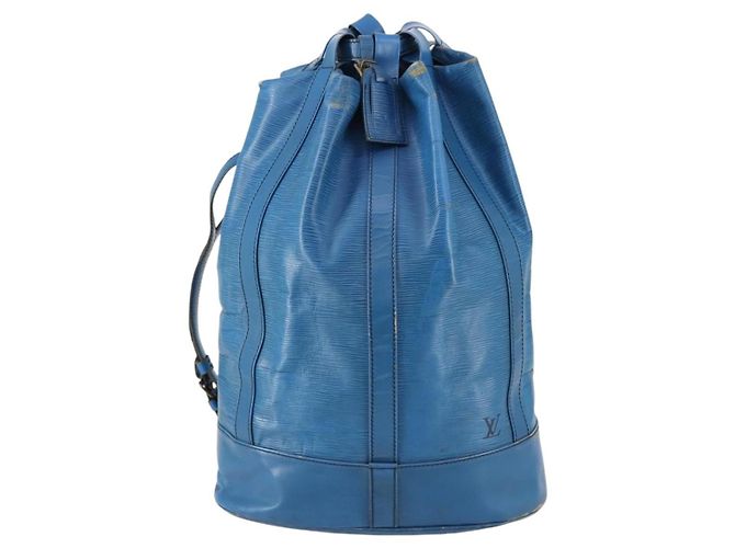 LOUIS VUITTON Borsa a Spalla Epi Randonnee GM Blu M43085 LV Auth 151856 - vista 13