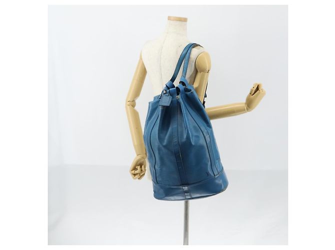 LOUIS VUITTON Borsa a Spalla Epi Randonnee GM Blu M43085 LV Auth 151856 - vista 23