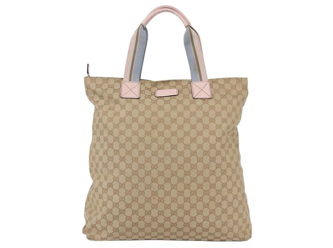 GUCCI GG Canvas Sherry Line Tote Bag Beige Gold 131233 Auth BA7975 Golden - Ansicht 13