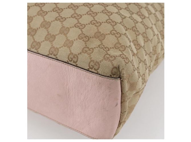 GUCCI GG Canvas Sherry Line Tote Bag Beige Gold 131233 Auth BA7975 Golden - Ansicht 15