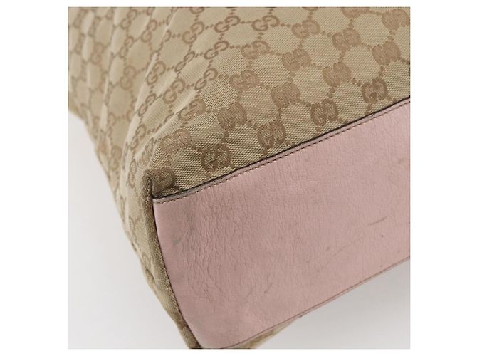 GUCCI GG Canvas Sherry Line Tote Bag Beige Gold 131233 Auth BA7975 Golden - Ansicht 16