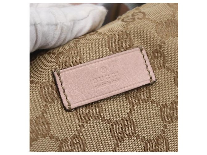 GUCCI GG Canvas Sherry Line Tote Bag Beige Gold 131233 Auth BA7975 Golden - Ansicht 17